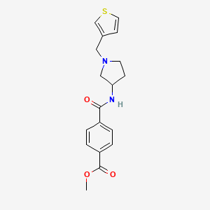 Methyl 4-({1-[(thiophen-3-yl)methyl]pyrrolidin-3-yl}carbamoyl)benzoate