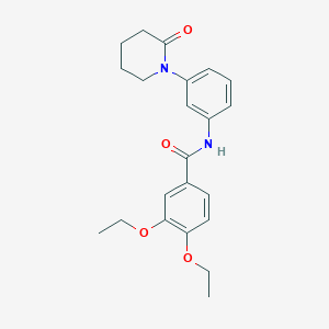 3,4-diethoxy-N-(3-(2-oxopiperidin-1-yl)phenyl)benzamide