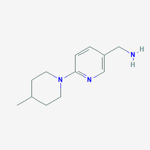 molecular formula C12H19N3 B2506959 [6-(4-Methyl-1-piperidinyl)-3-pyridinyl]-methanamine CAS No. 926266-32-2