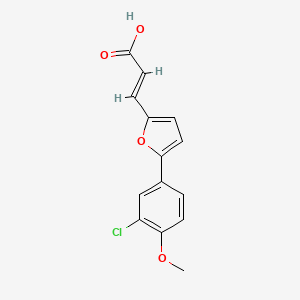 molecular formula C14H11ClO4 B2506962 (2E)-3-[5-(3-chloro-4-methoxyphenyl)furan-2-yl]prop-2-enoic acid CAS No. 773130-07-7