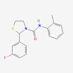 molecular formula C17H17FN2OS B2506966 2-(3-fluorophenyl)-N-(2-methylphenyl)-1,3-thiazolidine-3-carboxamide CAS No. 858557-83-2