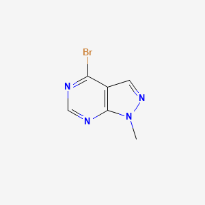molecular formula C6H5BrN4 B2506967 4-bromo-1-methyl-1H-pyrazolo[3,4-d]pyrimidine CAS No. 83255-88-3