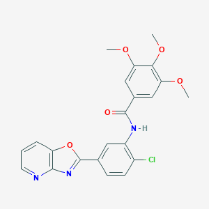 molecular formula C22H18ClN3O5 B250697 N-(2-chloro-5-[1,3]oxazolo[4,5-b]pyridin-2-ylphenyl)-3,4,5-trimethoxybenzamide 