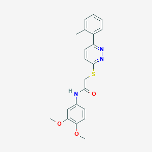 N-(3,4-dimethoxyphenyl)-2-((6-(o-tolyl)pyridazin-3-yl)thio)acetamide