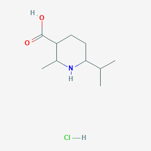 2-Methyl-6-(propan-2-yl)piperidine-3-carboxylic acid hydrochloride