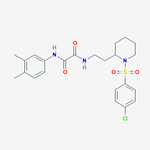 N-{2-[1-(4-chlorobenzenesulfonyl)piperidin-2-yl]ethyl}-N'-(3,4-dimethylphenyl)ethanediamide