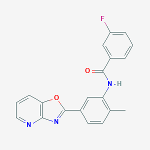 3-fluoro-N-(2-methyl-5-[1,3]oxazolo[4,5-b]pyridin-2-ylphenyl)benzamide