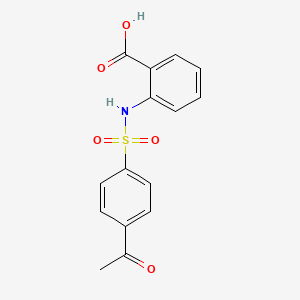 molecular formula C15H13NO5S B2506993 2-(4-Acetylphenylsulfonamido)benzoic acid CAS No. 871922-86-0