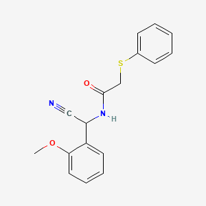 N-[cyano(2-methoxyphenyl)methyl]-2-(phenylsulfanyl)acetamide