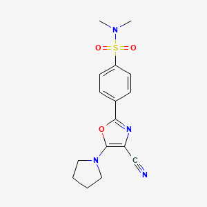 4-(4-cyano-5-(pyrrolidin-1-yl)oxazol-2-yl)-N,N-dimethylbenzenesulfonamide