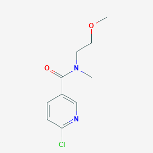 molecular formula C10H13ClN2O2 B2507002 6-氯-N-(2-甲氧基乙基)-N-甲基吡啶-3-甲酰胺 CAS No. 1183406-50-9