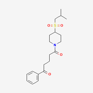 1-(4-(Isobutylsulfonyl)piperidin-1-yl)-5-phenylpentane-1,5-dione
