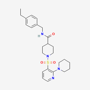 molecular formula C25H34N4O3S B2507015 N-(4-ethylbenzyl)-1-[(2-piperidin-1-ylpyridin-3-yl)sulfonyl]piperidine-4-carboxamide CAS No. 1291865-93-4
