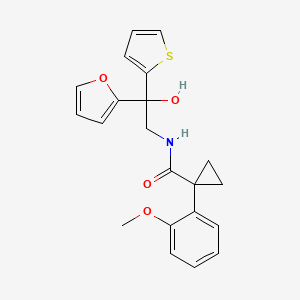 N-(2-(furan-2-yl)-2-hydroxy-2-(thiophen-2-yl)ethyl)-1-(2-methoxyphenyl)cyclopropanecarboxamide