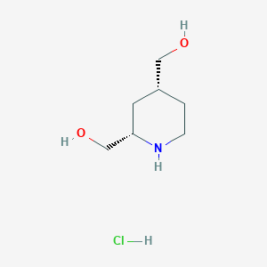 molecular formula C7H16ClNO2 B2507020 [(2S,4R)-2-(Hydroxymethyl)piperidin-4-yl]methanol;hydrochloride CAS No. 2402789-07-3