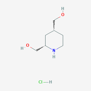 molecular formula C7H16ClNO2 B2507020 [(2S,4R)-2-(羟甲基)哌啶-4-基]甲醇；盐酸盐 CAS No. 2402789-07-3