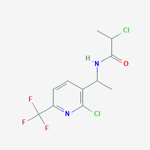 2-Chloro-N-[1-[2-chloro-6-(trifluoromethyl)pyridin-3-yl]ethyl]propanamide