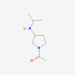 molecular formula C9H18N2O B2507032 1-(3-(异丙基氨基)吡咯烷-1-基)乙酮 CAS No. 1353973-46-2