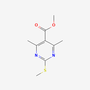 molecular formula C9H12N2O2S B2507034 Methyl 4,6-dimethyl-2-methylthiopyrimidine-5-carboxylate CAS No. 946488-38-6
