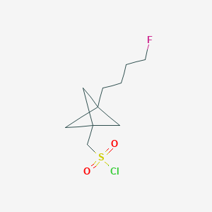 [3-(4-Fluorobutyl)-1-bicyclo[1.1.1]pentanyl]methanesulfonyl chloride