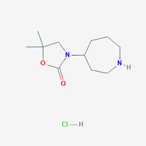 3-(Azepan-4-yl)-5,5-dimethyl-1,3-oxazolidin-2-one;hydrochloride