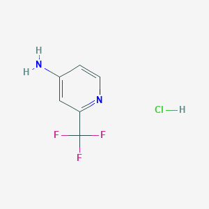 molecular formula C6H6ClF3N2 B2507048 4-Amino-2-(trifluoromethyl)pyridin HCl CAS No. 2490412-85-4