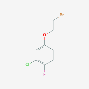 molecular formula C8H7BrClFO B2507050 4-(2-ブロモエトキシ)-2-クロロ-1-フルオロベンゼン CAS No. 1050511-24-4