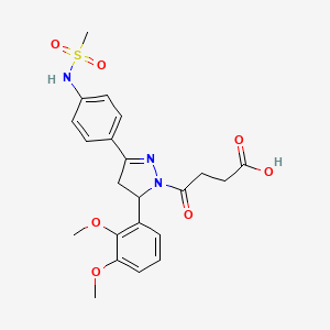 4-[5-(2,3-dimethoxyphenyl)-3-(4-methanesulfonamidophenyl)-4,5-dihydro-1H-pyrazol-1-yl]-4-oxobutanoic acid