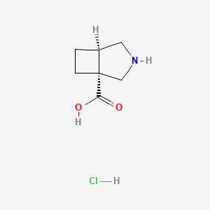 molecular formula C7H12ClNO2 B2507058 Rel-(1R,5R)-3-azabicyclo[3.2.0]heptane-1-carboxylic acid hydrochloride CAS No. 2230802-83-0