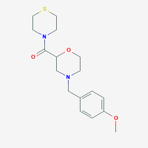 [4-[(4-Methoxyphenyl)methyl]morpholin-2-yl]-thiomorpholin-4-ylmethanone
