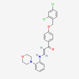 (E)-1-{4-[(2,4-dichlorobenzyl)oxy]phenyl}-3-(2-morpholinoanilino)-2-propen-1-one