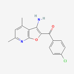 (3-amino-4,6-dimethylfuro[2,3-b]pyridin-2-yl)(4-chlorophenyl)methanone