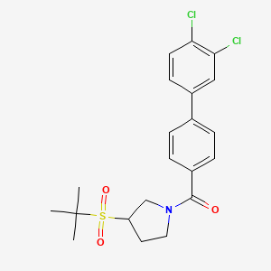(3-(Tert-butylsulfonyl)pyrrolidin-1-yl)(3',4'-dichloro-[1,1'-biphenyl]-4-yl)methanone