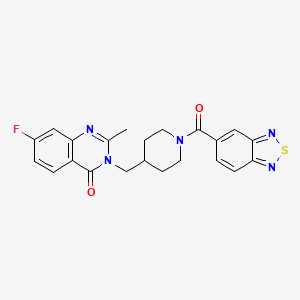 molecular formula C22H20FN5O2S B2507069 3-[[1-(2,1,3-Benzothiadiazole-5-carbonyl)piperidin-4-yl]methyl]-7-fluoro-2-methylquinazolin-4-one CAS No. 2415621-73-5