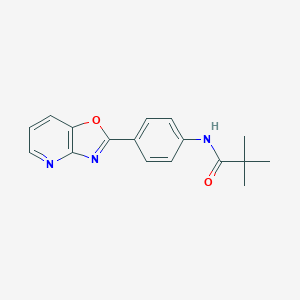 molecular formula C17H17N3O2 B250707 2,2-dimethyl-N-(4-[1,3]oxazolo[4,5-b]pyridin-2-ylphenyl)propanamide 