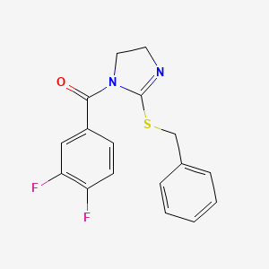 (2-(benzylthio)-4,5-dihydro-1H-imidazol-1-yl)(3,4-difluorophenyl)methanone