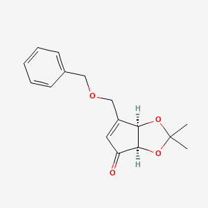 molecular formula C16H18O4 B2507075 (3aR,6aR)-6-(benzyloxymethyl)-2,2-dimethyl-3aH-cyclopenta[d][1,3]dioxol-4(6aH)-one CAS No. 89291-75-8