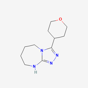 3-(Oxan-4-yl)-5H,6H,7H,8H,9H-[1,2,4]triazolo-[4,3-a][1,3]diazepine