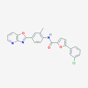 5-(3-chlorophenyl)-N-(2-methyl-4-[1,3]oxazolo[4,5-b]pyridin-2-ylphenyl)-2-furamide