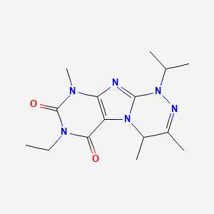 molecular formula C15H22N6O2 B2507081 7-Ethyl-3,4,9-trimethyl-1-propan-2-yl-4H-purino[8,7-c][1,2,4]triazine-6,8-dione CAS No. 919020-55-6