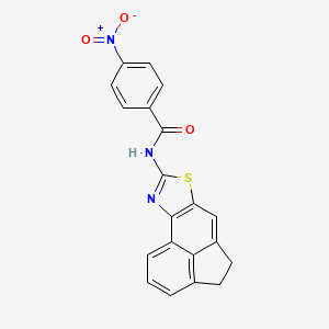 molecular formula C20H13N3O3S B2507084 N-(4,5-dihydroacenaphtho[5,4-d]thiazol-8-yl)-4-nitrobenzamide CAS No. 477325-68-1
