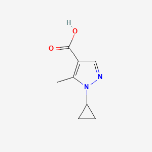 molecular formula C8H10N2O2 B2507090 1-环丙基-5-甲基吡唑-4-羧酸 CAS No. 1480828-04-3