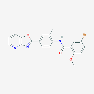 5-bromo-2-methoxy-N-(2-methyl-4-[1,3]oxazolo[4,5-b]pyridin-2-ylphenyl)benzamide