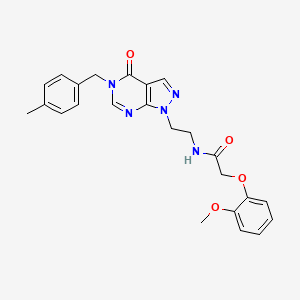 2-(2-methoxyphenoxy)-N-(2-(5-(4-methylbenzyl)-4-oxo-4,5-dihydro-1H-pyrazolo[3,4-d]pyrimidin-1-yl)ethyl)acetamide