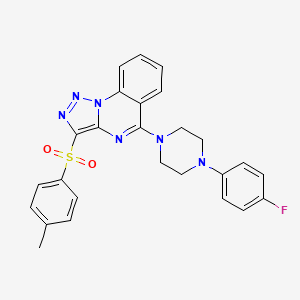 molecular formula C26H23FN6O2S B2507109 5-[4-(4-氟苯基)哌嗪-1-基]-3-[(4-甲苯基)磺酰基][1,2,3]三唑并[1,5-a]喹唑啉 CAS No. 893271-83-5