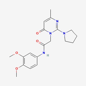 N-(3,4-dimethoxyphenyl)-2-(4-methyl-6-oxo-2-pyrrolidin-1-ylpyrimidin-1(6H)-yl)acetamide