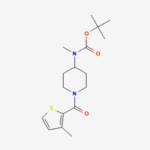 molecular formula C17H26N2O3S B2507135 Tert-butyl methyl(1-(3-methylthiophene-2-carbonyl)piperidin-4-yl)carbamate CAS No. 1353967-02-8