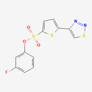 3-Fluorophenyl 5-(1,2,3-thiadiazol-4-yl)-2-thiophenesulfonate