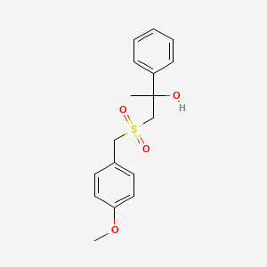 molecular formula C17H20O4S B2507145 1-[(4-Methoxybenzyl)sulfonyl]-2-phenyl-2-propanol CAS No. 338412-32-1