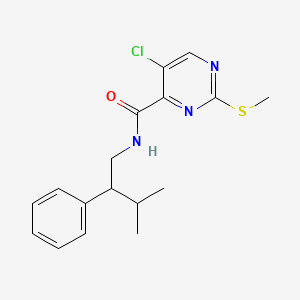 5-chloro-N-(3-methyl-2-phenylbutyl)-2-(methylsulfanyl)pyrimidine-4-carboxamide